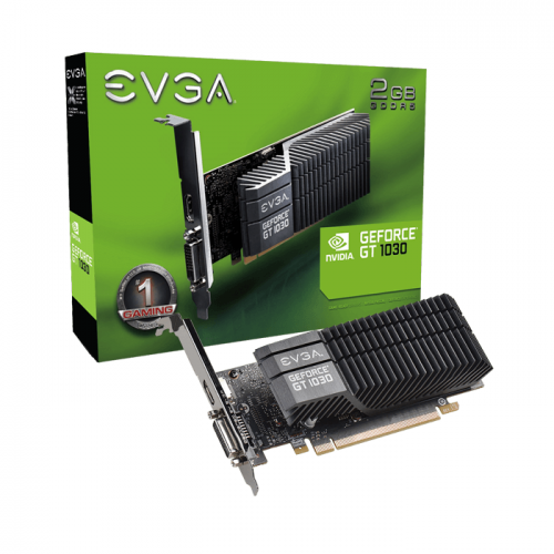 EVGA GeForce GT 1030 SC, 02G-P4-6332-KR, 2GB GDDR5, Passive, Low Profile