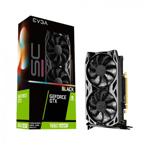 EVGA GeForce GTX 1660 SUPER SC ULTRA BLACK GAMING, 06G-P4-1066-KR, 6GB GDDR6, Dual Fan, Metal Backplate