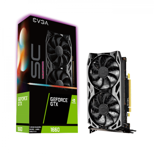 EVGA GeForce GTX 1660 SC ULTRA GAMING, 06G-P4-1067-KR, 6GB GDDR5, Dual Fan, Metal Backplate