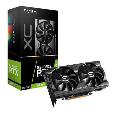 EVGA GeForce RTX 3060 Ti XC GAMING, 08G-P5-3663-KL, 8GB GDDR6, Dual-Fan, Metal Backplate, LHR