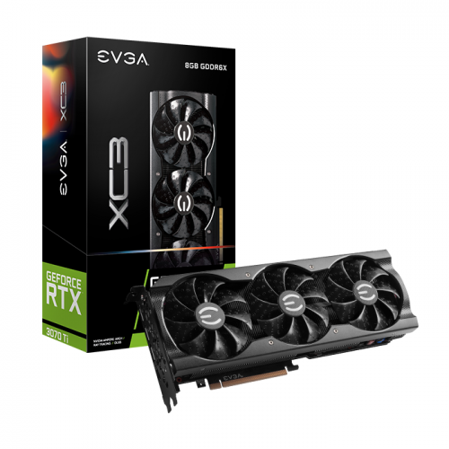  EVGA GeForce RTX 3070 Ti XC3 GAMING, 08G-P5-3783-KL, 8GB GDDR6X, iCX3 Cooling, ARGB LED, Metal Backplate