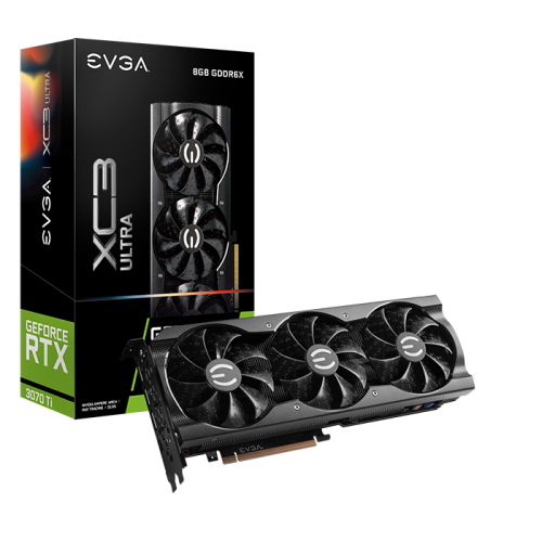 EVGA GeForce RTX 3070 Ti XC3 ULTRA GAMING, 08G-P5-3785-KL, 8GB GDDR6X, iCX3 Cooling, ARGB LED, Metal Backplate