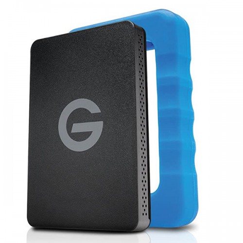 G-Technology 500GB G-DRIVE ev RaW SSD Portable External Storage with Removable Protective Rubber Bumper