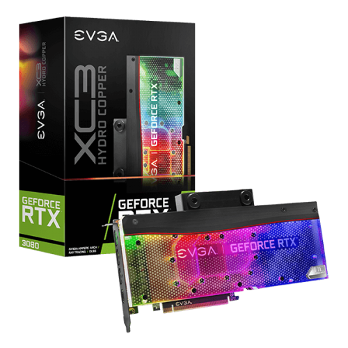 EVGA GeForce RTX 3080 XC3 ULTRA HYDRO COPPER GAMING, 10G-P5-3889-KR, 10GB GDDR6X, ARGB LED, Metal Backplate