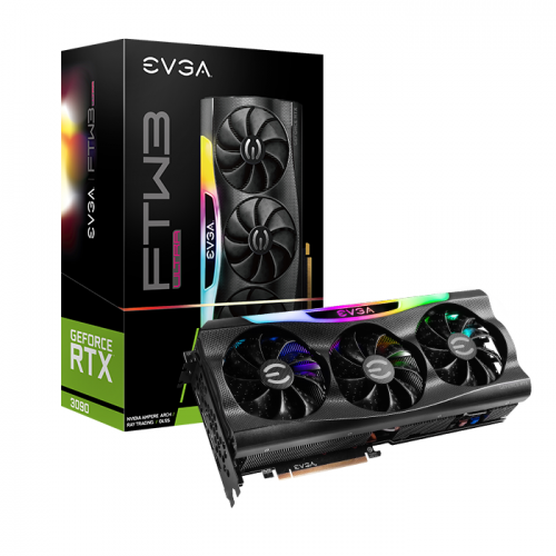 EVGA GeForce RTX 3090 FTW3 ULTRA GAMING, 24G-P5-3987-KR, 24GB GDDR6X, iCX3 Technology, ARGB LED, Metal Backplate
