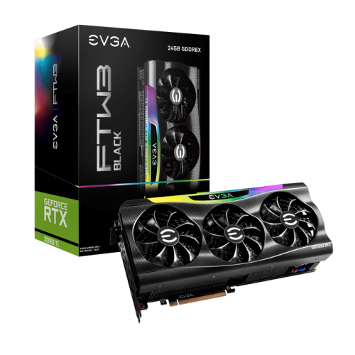 EVGA GeForce RTX 3090 Ti FTW3 BLACK GAMING, 24G-P5-4981-KR, 24GB GDDR6X, iCX3, ARGB LED, Backplate, Free eLeash