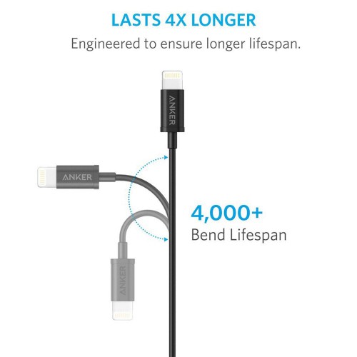 Anker A8013H12 Powerline Select+ USB Cable With Lightning Connector 3