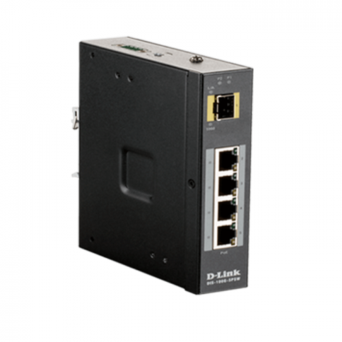 D-Link DIS-100G-5PSW 5-Port Gigabit Unmanaged Industrial PoE Switch