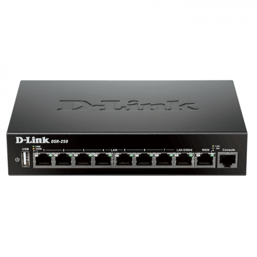 D-Link DSR-250 8-Port Gigabit VPN Router