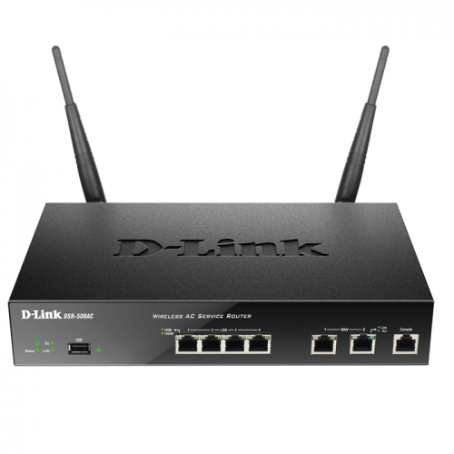 D-Link DSR-500AC Dual WAN 4-Port Gigabit Wireless AC VPN Router