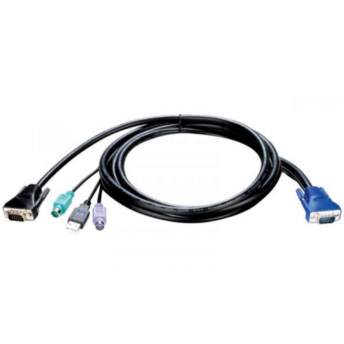 D-LInk KVM-401 PS2 KVM cable for KVM-440/450 switches, 1.8 m