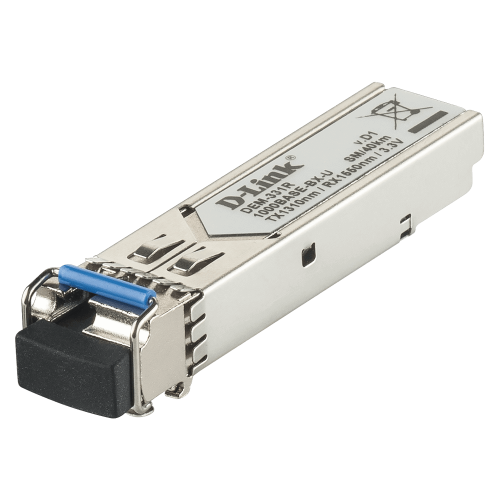 D-Link DEM-331R 1000BASE-BX-U Single-Mode 40 Km (TX-1310/RX-1550 nm) SFP Transceiver
