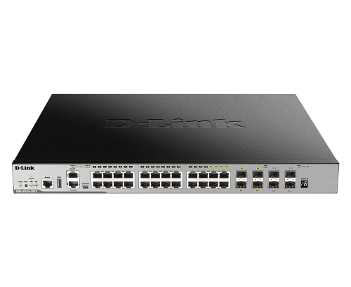 D-Link DGS-3630-28PC 28-Port Layer 3 Stackable Managed PoE Gigabit Switch