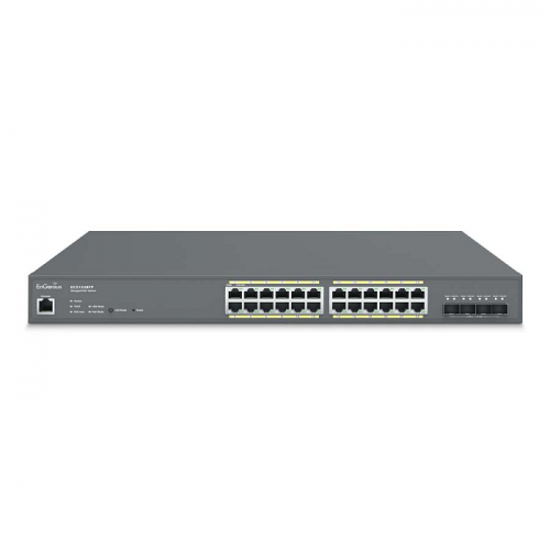 EnGenius ECS1528FP Cloud Managed 410W PoE+ 24 Port Network Switch with Surveillance Features