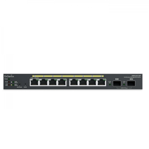 EnGenius EWS2910P 8-Port Managed Gigabit 61.6W 802.3af Compliant PoE Switch