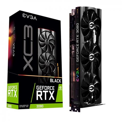 EVGA GeForce RTX 3080 XC3 BLACK GAMING, 10G-P5-3881-KL, 10GB GDDR6X, iCX3 Cooling, ARGB LED, LHR
