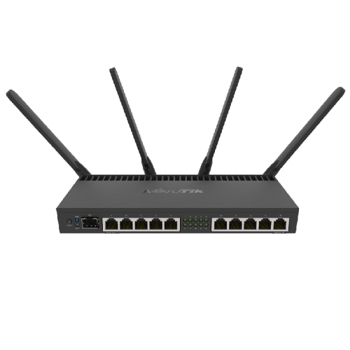 MikroTik RB4011iGS+5HacQ2HnD-IN wireless router Gigabit Ethernet Dualband (2.4 GHz 5 GHz) Black
