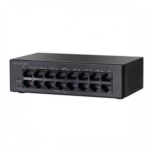 Cisco SF110D-16HP Unmanaged Small Business Switch, 16 Port 10/100 PoE