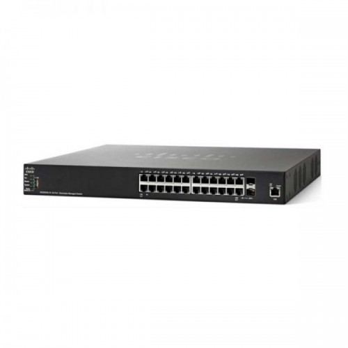 Cisco SG350X-24P Stackable Managed Switch 24 Gigabit PoE with 2 10Gig/10Gig SFP- Combo and 2 SFP+ Ports 195w PoE