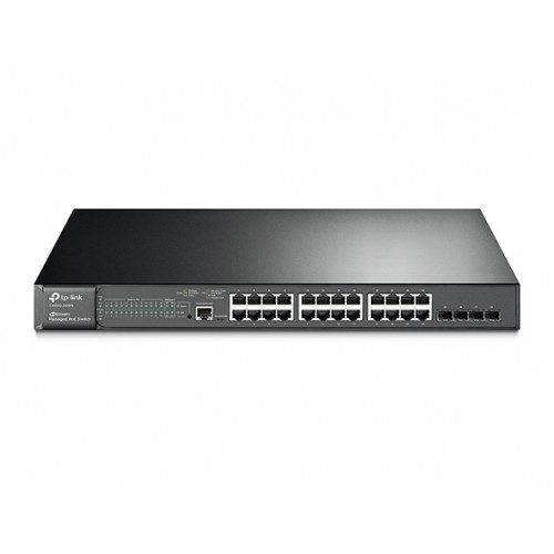 Tp-Link T2600G-28MPS (TL-SG3424P) JetStream 24-Port Gigabit L2 Managed PoE+ Switch with 4 SFP Slots