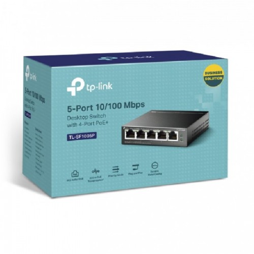 TP-Link 5-Port Gigabit Desktop Switch with 4-Port PoE TL-SG1005P