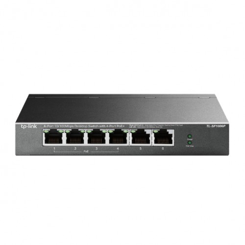 Tp-Link SF1006P 6-Port 10/100 Mbps Desktop Switch with 4-Port PoE+