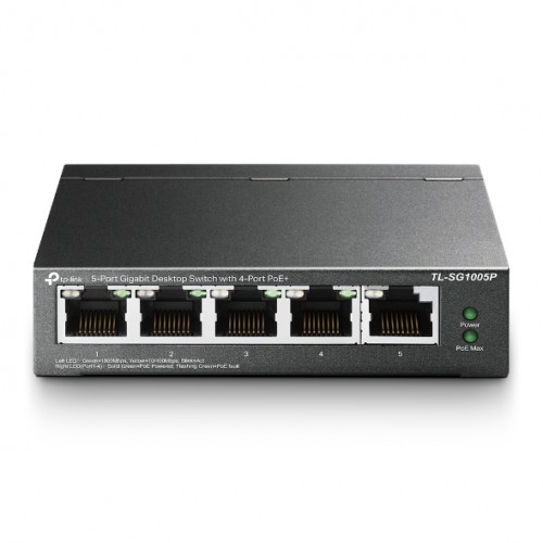 Tp-Link SG1005P 5-Port Gigabit Desktop Switch with  4-Port PoE