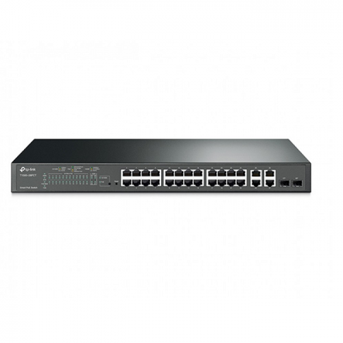 Tp-Link (TL-SL2428P) JetStream 24-Port 10/100Mbps + 4-Port Gigabit Smart Switch with 24-Port PoE+