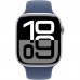 Apple Watch Series 10 GPS 46mm Silver Aluminium Case with Denim Sport Band MWWM3QA/A