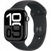 Apple Watch Series 10 GPS + Cellular 46mm Jet Black Aluminium Case with Black Sport Band-Medium/Large MWY43QA/A
