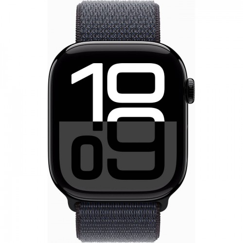Apple Watch Series 10 GPS + Cellular 46mm Jet Black Aluminium Case with Ink Sport Loop MWY53QA/A
