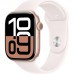 Apple Watch Series 10 GPS 42mm Rose Gold Aluminum Case With Light Blush Sport Band, Always-On Retina Display, Water Resistant, TRA Version, Small/Medium MWWJ3QA/A