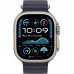 Apple Watch Ultra 2 GPS + Cellular 49mm Natural Titanium Case with Navy Ocean Band MX4D3QA/A