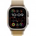 Apple Watch Ultra 2 GPS + Cellular 49mm Natural Titanium Case with Tan Alpine Loop-Medium MX4F3QA/A