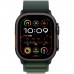 Apple Watch Ultra 2 GPS + Cellular 49mm Black Titanium Case with Dark Green Alpine Loop Large MX4T3QA/A