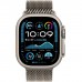 Apple Watch Ultra 2, Always-On Retina Display, 4-Core Neural Engine, WatchOS 11, GPS + Cellular, 49mm, Medium, Natural Titanium Case With Natural Titanium Milanese Loop MX5R3QA/A