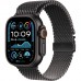 Apple Watch Ultra 2 GPS + Cellular 49mm Black Titanium Case with Black Titanium Milanese Loop-Large MX5V3QA/A
