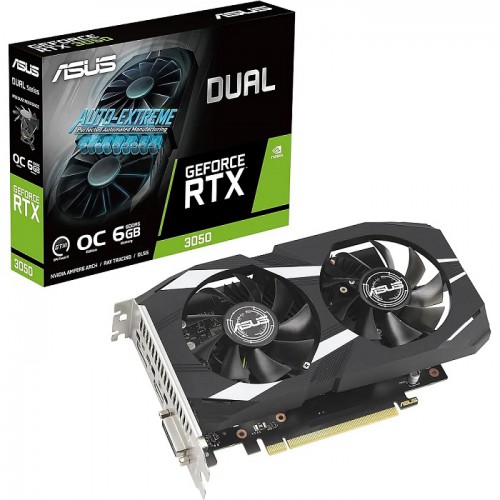 Asus Dual Nvidia GeForce RTX 3060 V2 OC Edition Gaming Graphics Card–PCIe 4.0, 12GB GDDR6, HDMI 2.1, 192-bit, 2-Slot Design, 0dB Cooling–Black