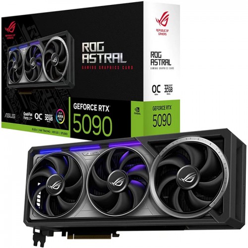 Asus Rog Astral GeForce RTX 5090 OC Edition Graphics Card–32GB GDDR7, DLSS 4.0, & PCIe 5.0 90YV0LW0-M0NA00