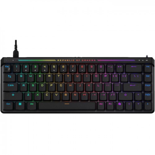Asus Rog Falchion Ace HFX Wired Mechanical Keyboard Black, HFX Magnetic Switch, Rapid Trigger, Anti-Ghosting, N-Key Rollover, English-Arabic Layout