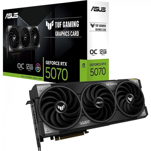 Asus Tuf Gaming GeForce RTX 5070 12GB GDDR7 OC Edition–PCIe 5.0, Dual HDMI/DP 2.1, 3.125-Slot, Military-Grade, Axial-Tech Fans–Gaming Graphics Card