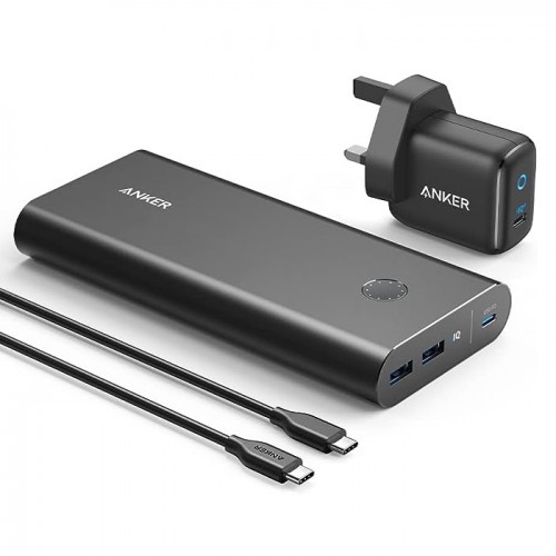 Anker PowerCore+ 26800mAh PD 45W with 30W PD Charger, Power Delivery Portable Charger Bundle for USB C Laptops B1376K11