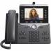 Cisco 8865 IP Phone, 5 inch WVGA Color Display, 25° Tilt Up/Down Camera, 720p HD, H.264 AVC Video, 4 Programmable Keys, Full Duplex Speakerphone CP-8865-K9