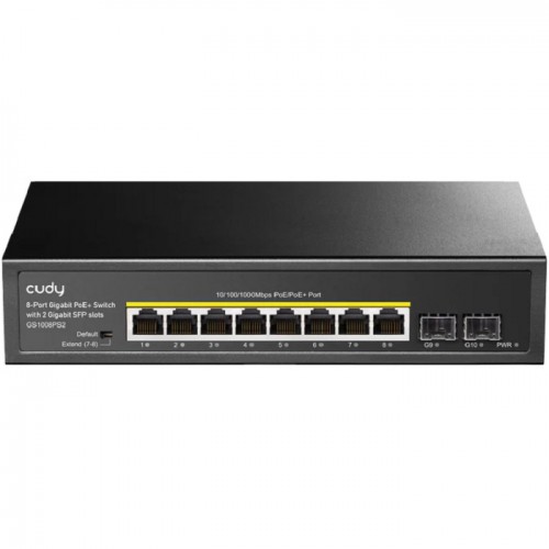 Cudy GS1008PS2 8 Port Gigabit PoE+ Switch 120W with 2 Gigabit SFP Slots