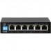 D-Link 6-Port Gigabit PoE Switch with 4 Long Reach PoE Ports and 2 Uplink Ports DGS-F1006P-E