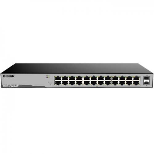D-Link 24 Port Gigabit Unmanaged Poe Switch with 2 SFP ports 250 watts DGS-F1024P