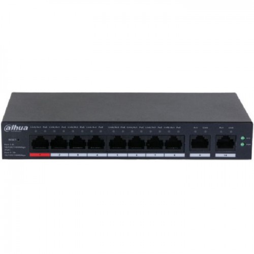 Dahua 10-Port Cloud Managed Desktop Gigabit Switch with 8-Port PoE CS4010-8GT-110