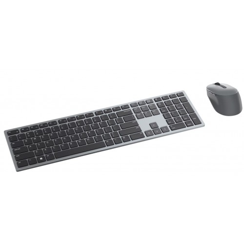 Dell KM7321W Premier Multi-Device Wireless Keyboard and Mouse Titan Gray ARA, Bluetooth 5.0 & 2.4GHz, Scissor-Switch Keyboard, 12 Programmable Keys, 7-Button Optical Mouse, Adjustable DPI (1000-4000)