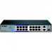 D-Link DES-F1016P-E 16-port 10/100 Unmanaged Long Range 250m PoE+ Surveillance Switch with 16 PoE ports