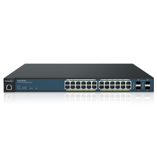 EnGenius EWS7928P-FIT Fit 24-Port Gigabit PoE+ Compliant Managed Network Switch 240W